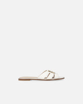 Leather slip-on sandals with Love Birds logo -  | Pinko