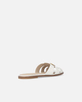 Leather slip-on sandals with Love Birds logo -  | Pinko