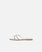 Leather slip-on sandals with Love Birds logo -  | Pinko