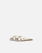 Leather slip-on sandals with Love Birds logo -  | Pinko