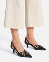 Pumps with straps and jewel studs -  | Pinko