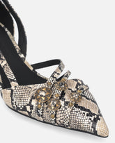 Pumps with python print and jewel studs -  | Pinko