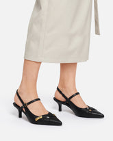 Slingbacks with straps and jewel details -  | Pinko