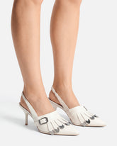 Leather slingbacks with saddlery-inspired details -  | Pinko