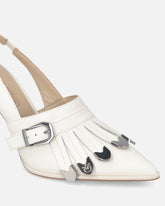 Leather slingbacks with saddlery-inspired details -  | Pinko