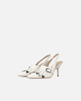 Leather slingbacks with saddlery-inspired details -  | Pinko