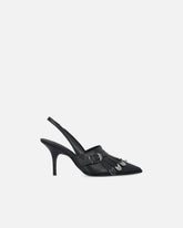 Leather slingbacks with saddlery-inspired details -  | Pinko