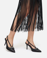 Sling-back pumps in nappa leather with straps and stiletto heel -  | Pinko