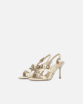 High slingback sandals with straps and studs -  | Pinko