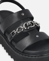 Sandalen aus Leder mit Kette -  | Pinko