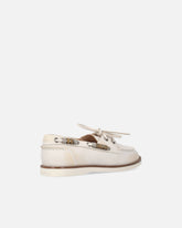 Leather moccasins with jewel details -  | Pinko