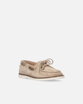 Suede moccasins with jewel details -  | Pinko
