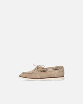 Suede moccasins with jewel details -  | Pinko
