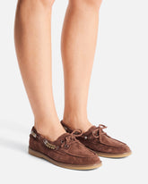 Suede moccasins with jewel details -  | Pinko