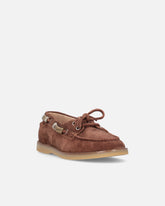 Suede moccasins with jewel details -  | Pinko