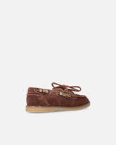 Suede moccasins with jewel details -  | Pinko