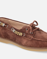 Suede moccasins with jewel details -  | Pinko