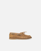 Suede moccasins with jewel details -  | Pinko