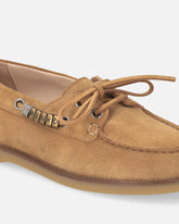 Suede moccasins with jewel details -  | Pinko