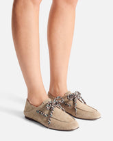 Suede moccasins with multicoloured laces -  | Pinko