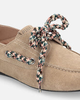 Suede moccasins with multicoloured laces -  | Pinko
