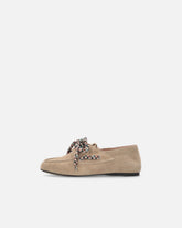 Suede moccasins with multicoloured laces -  | Pinko