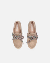 Suede moccasins with multicoloured laces -  | Pinko