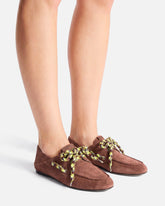 Suede moccasins with multicoloured laces -  | Pinko