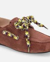Suede moccasins with multicoloured laces -  | Pinko