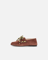 Suede moccasins with multicoloured laces -  | Pinko