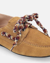 Suede moccasins with multicoloured laces -  | Pinko