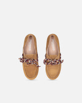 Suede moccasins with multicoloured laces -  | Pinko