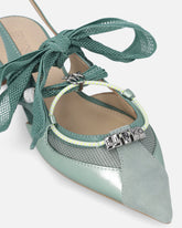 Slingback ballerinas with ties -  | Pinko