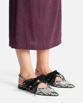 Slingback ballerinas with python print and ties -  | Pinko
