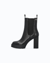 Leather ankle boots with heel - Black | Pinko