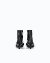 Leather ankle boots with straps and fringing -  | Pinko