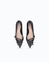 Leather pumps with straps and fringing -  | Pinko