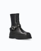 Stiefeletten aus Leder mit Riemchen - Schwarz | Pinko