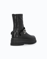 Stiefeletten aus Leder mit Riemchen - Schwarz | Pinko