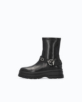 Stiefeletten aus Leder mit Riemchen - Schwarz | Pinko