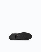 Lederstiefel mit hohem Schaft und Riemchen - Schwarz | Pinko