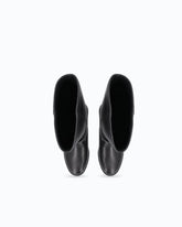 Lederstiefel mit hohem Schaft und Riemchen - Schwarz | Pinko