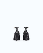 Patent leather pumps with wedge heel and ankle strap - Black | Pinko