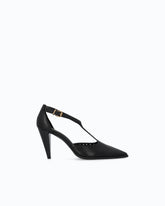 Leather T-strap pumps with high heel -  | Pinko