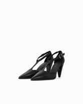 Leather T-strap pumps with high heel -  | Pinko