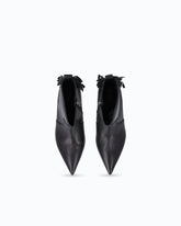 Leather ankle boots with heel and fringing -  | Pinko