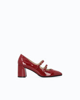 Mary Jane pumps in patent-effect leather - Red | Pinko