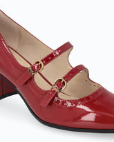 Mary Jane pumps in patent-effect leather - Red | Pinko