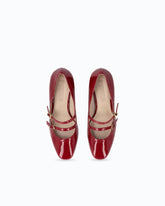 Mary Jane pumps in patent-effect leather - Red | Pinko
