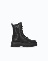 Combat Boots aus Leder mit Logo Love Birds - Schwarz | Pinko